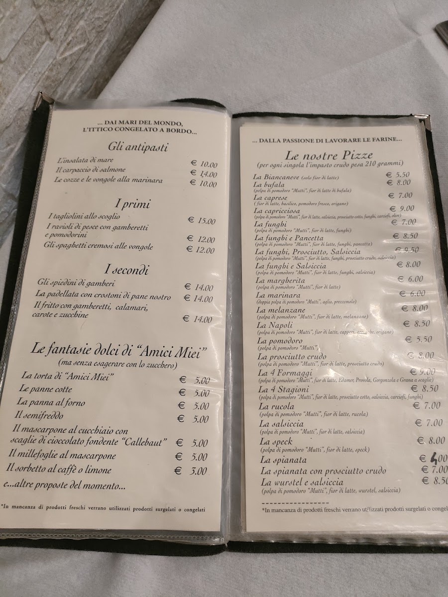 Amici Miei - Ristorante Menu - Image 5